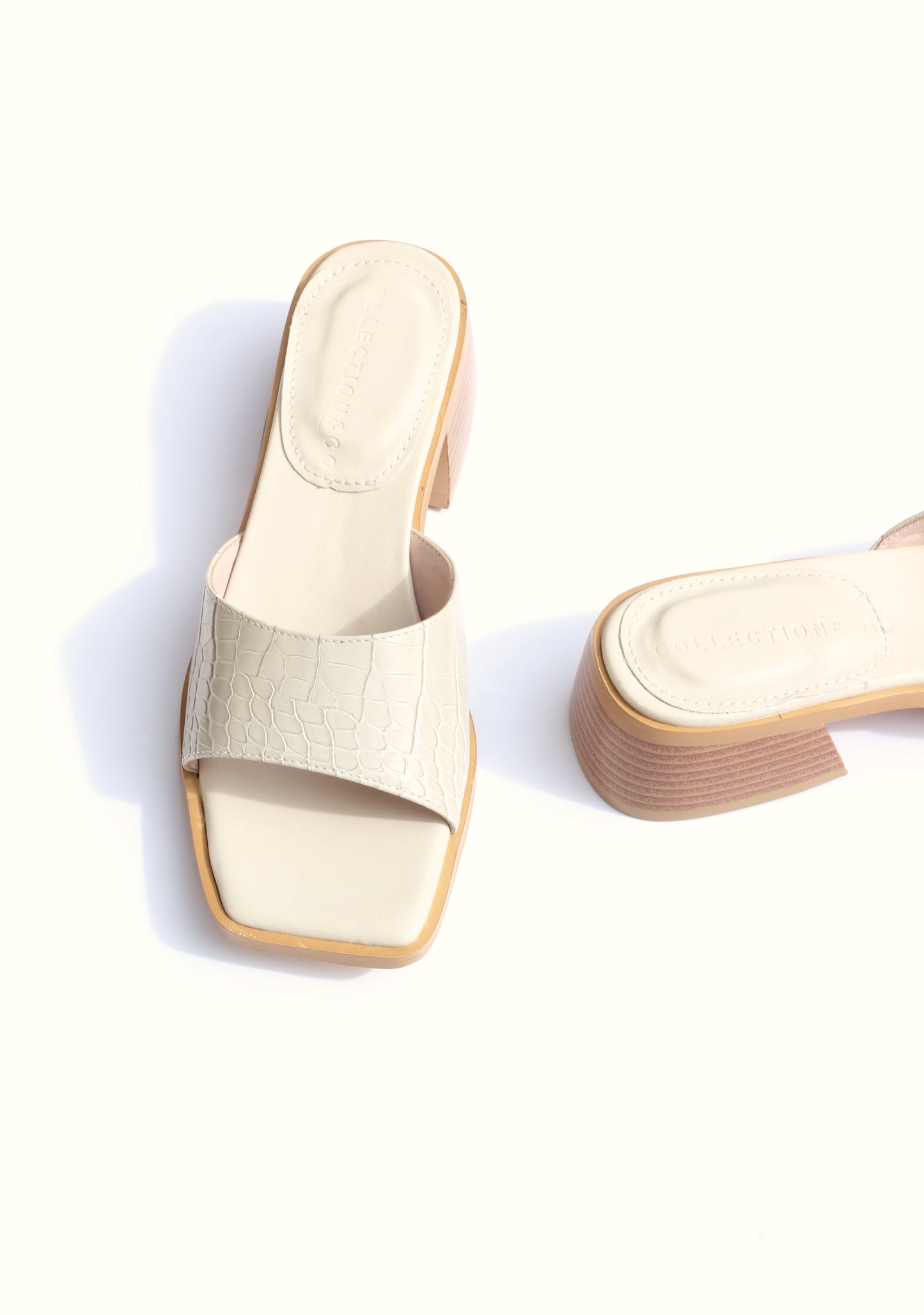 PIA Mule, Cream Croc