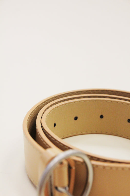 ZONI Beige Circle Ring Belt