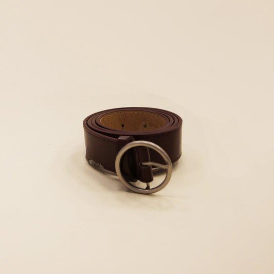 ZONI Burgundy Circle Ring Belt