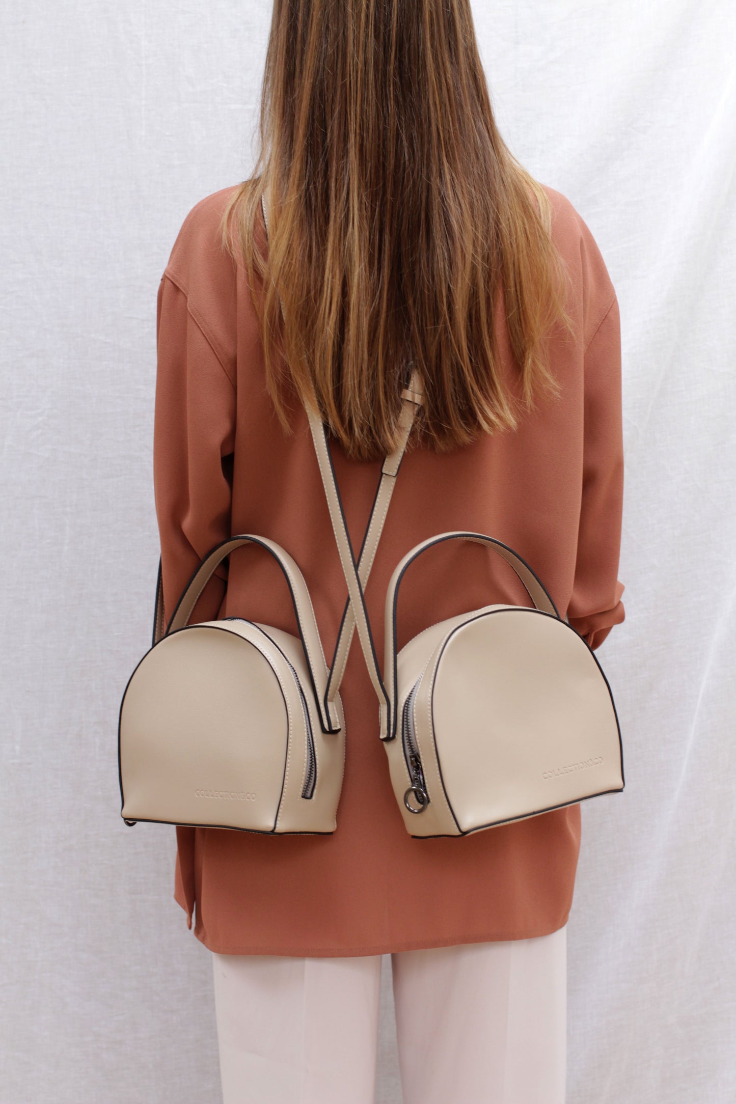 MESAIOS Beige Cross-Body Bag